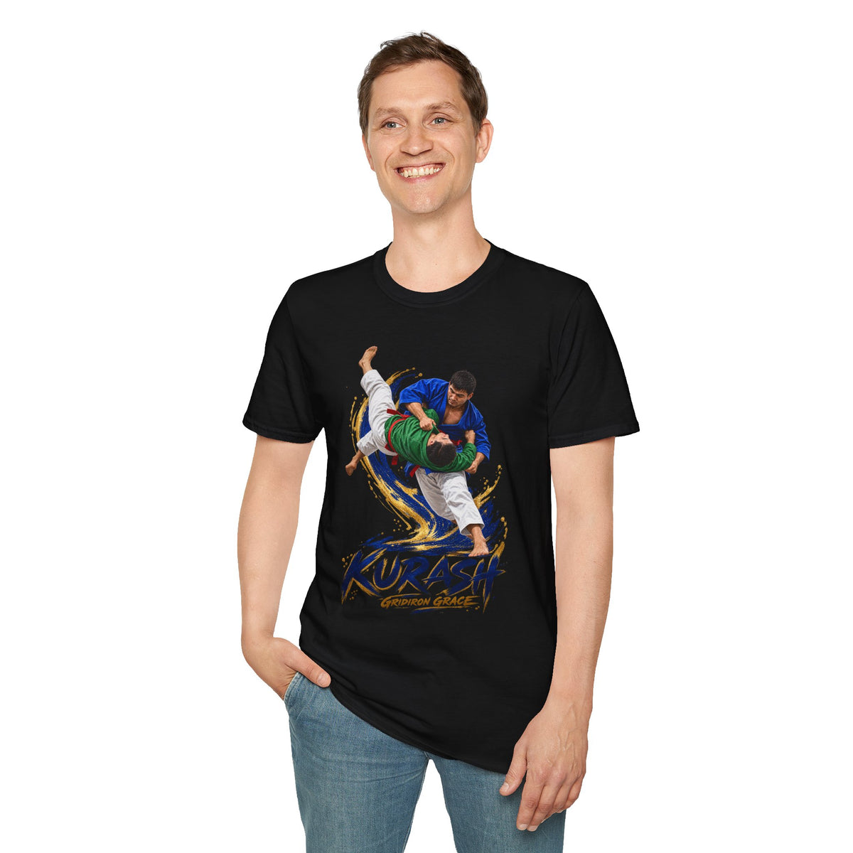 Kurash Wrestling T-Shirt — Traditional Kurash Throw Graphic Tee