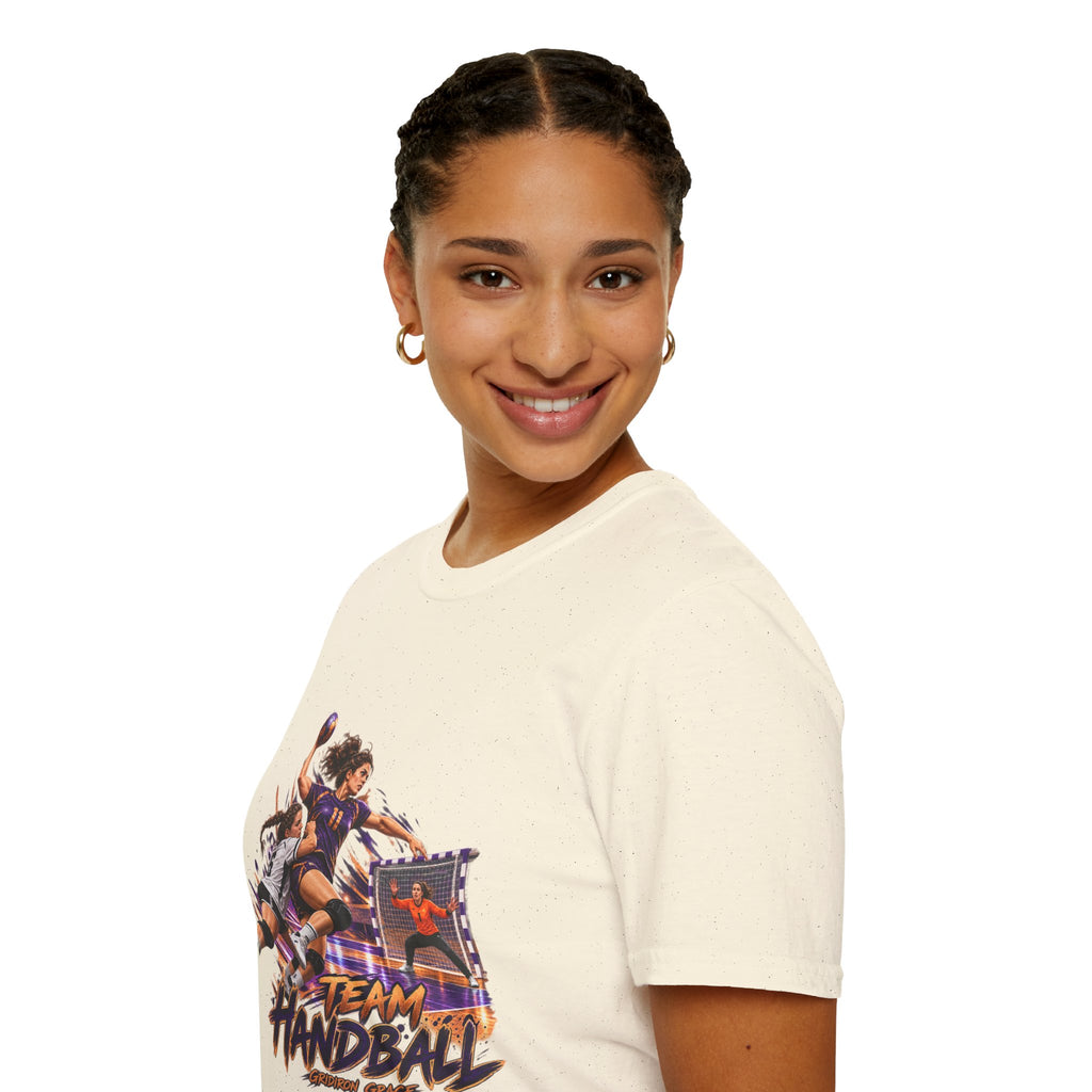 Handball Team Graphic T-Shirt — Retro Sports Players Design