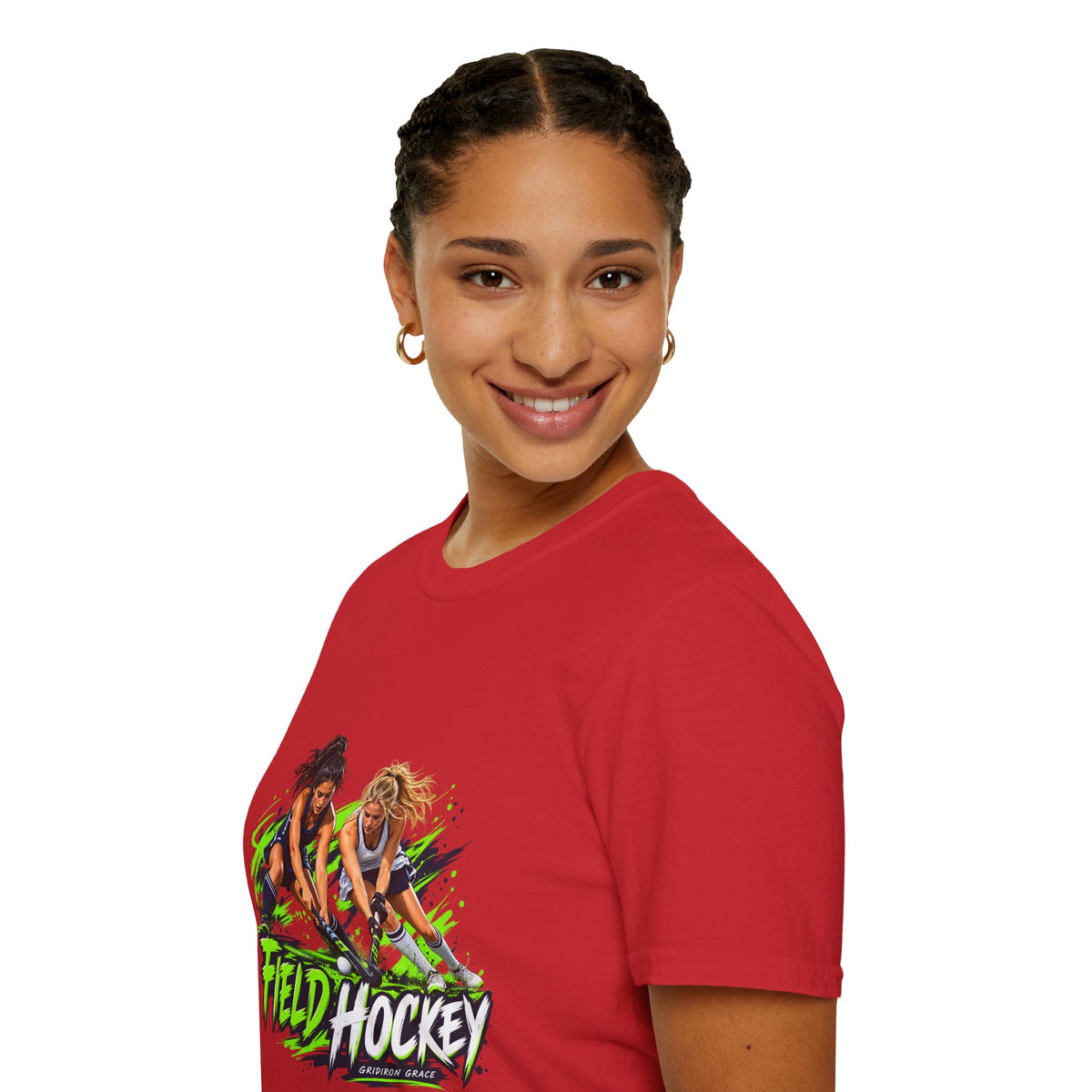Field Hockey Players Graphic T-Shirt — Neon Action Sports Tee
