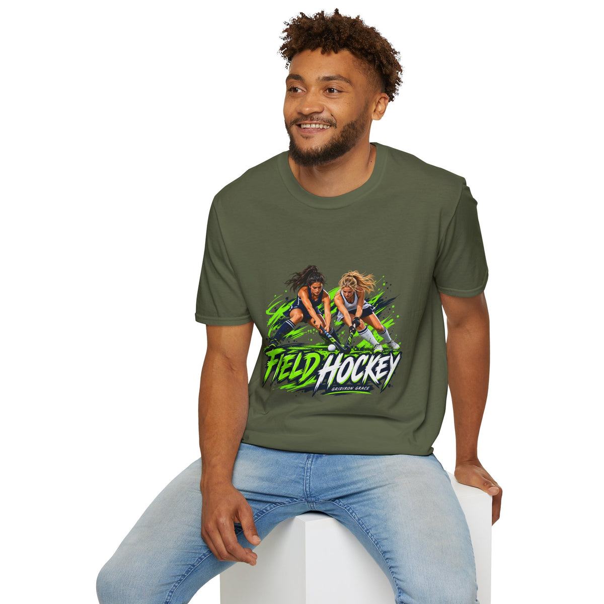Field Hockey Players Graphic T-Shirt — Neon Action Sports Tee