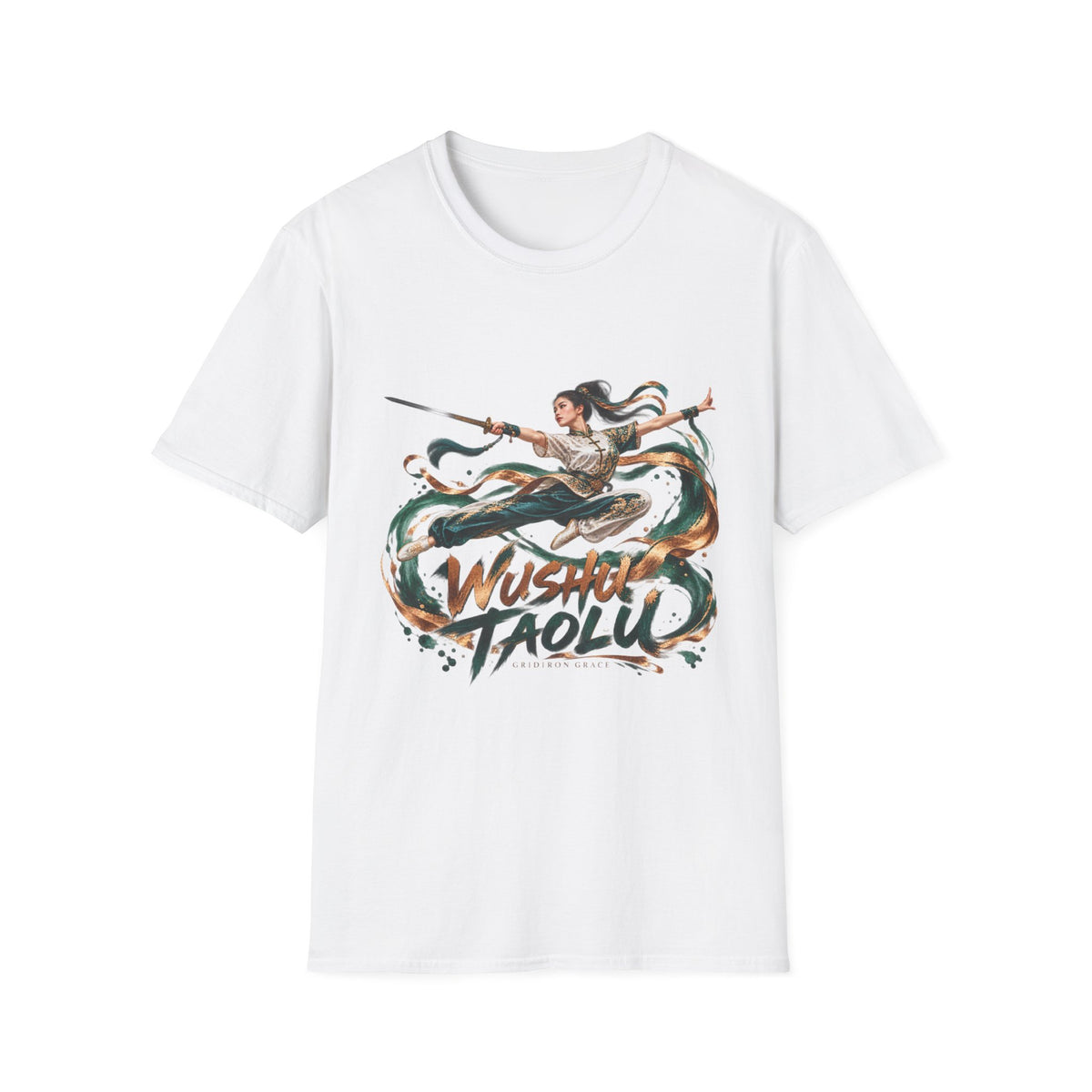 Wushu Taolu Martial Arts T-Shirt — Dynamic Fighter Illustration Tee
