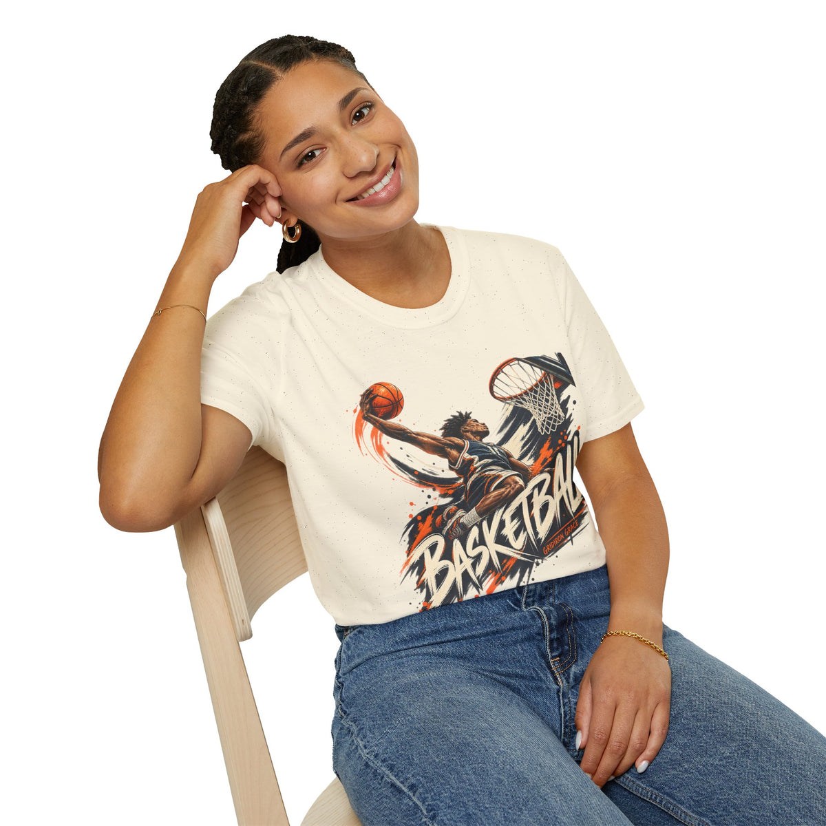 Basketball Dunk Graphic T-Shirt