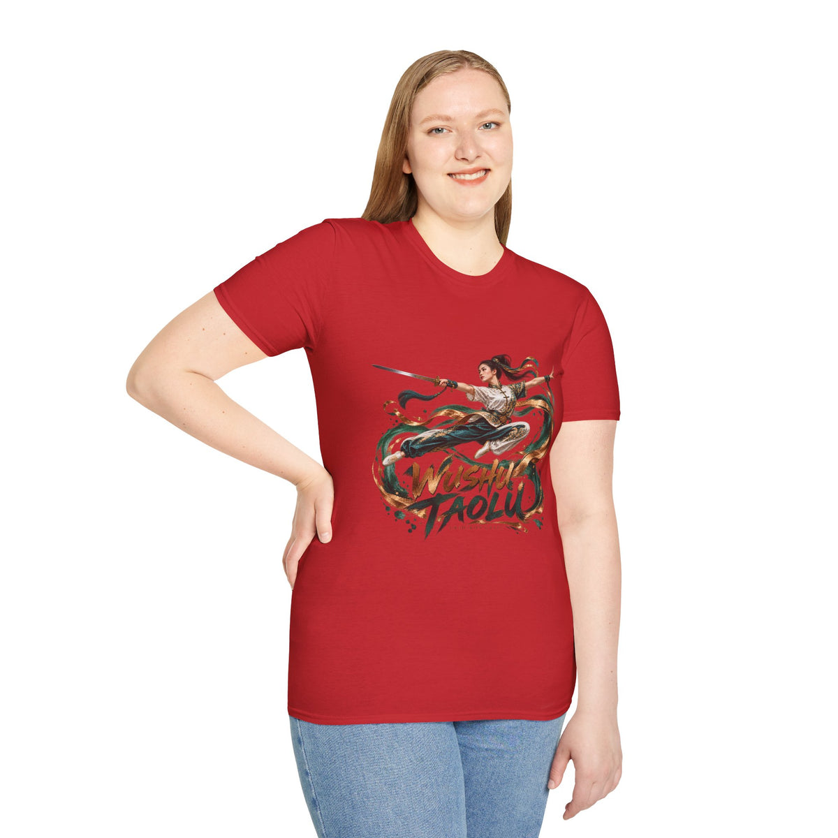 Wushu Taolu Martial Arts T-Shirt — Dynamic Fighter Illustration Tee