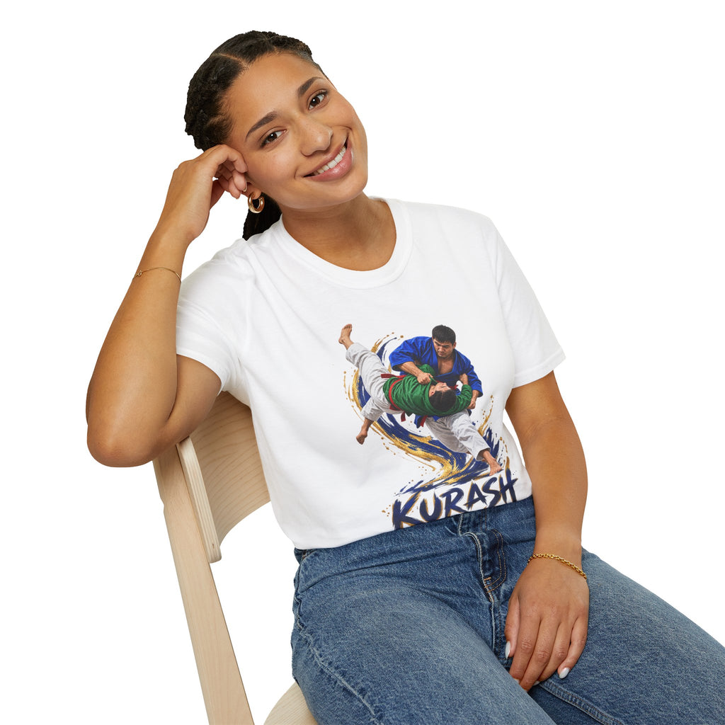 Kurash Wrestling T-Shirt — Traditional Kurash Throw Graphic Tee