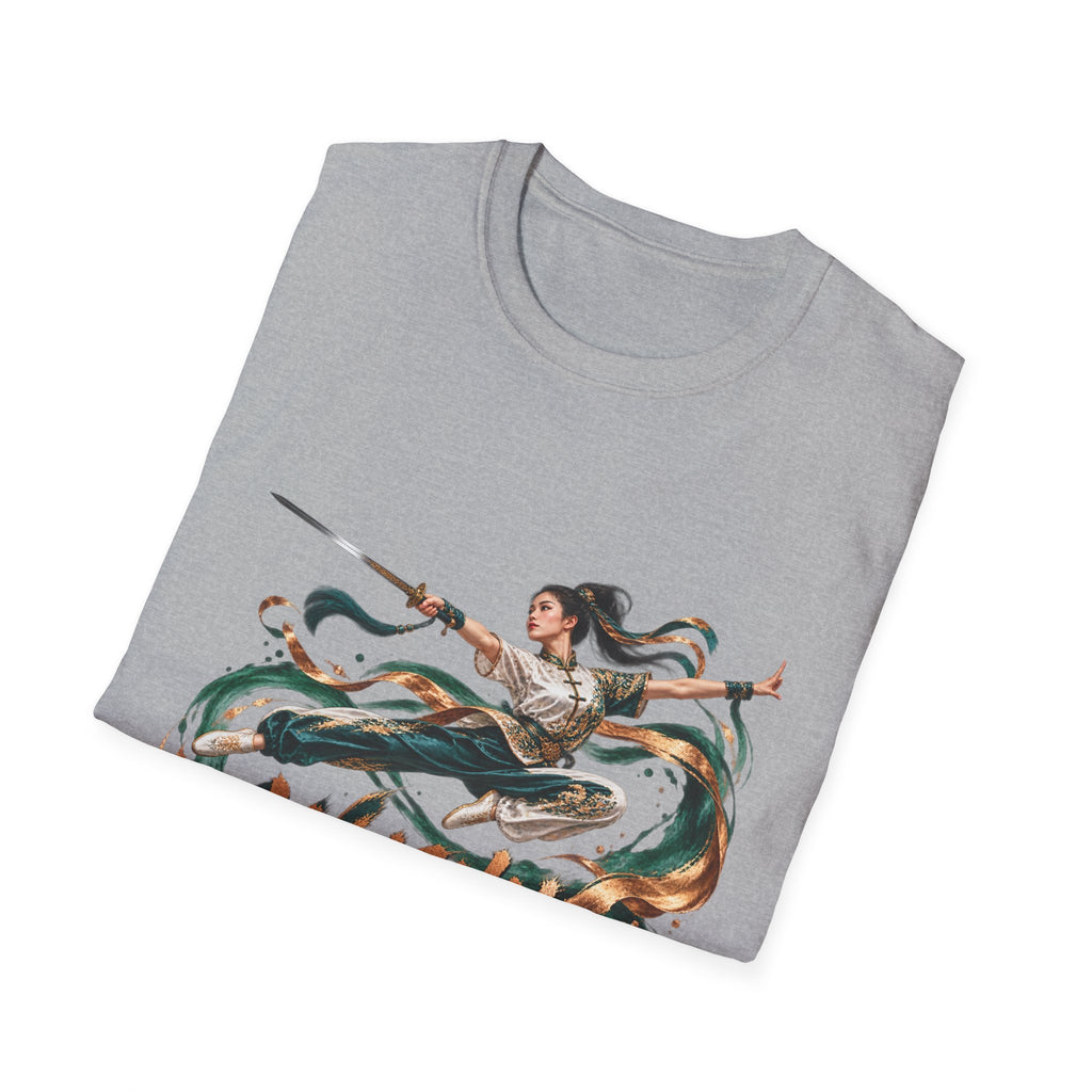 Wushu Taolu Martial Arts T-Shirt — Dynamic Fighter Illustration Tee