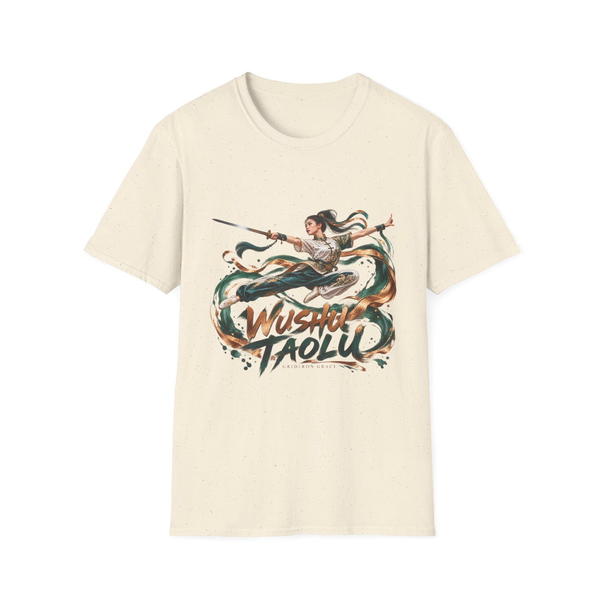 Wushu Taolu Martial Arts T-Shirt — Dynamic Fighter Illustration Tee