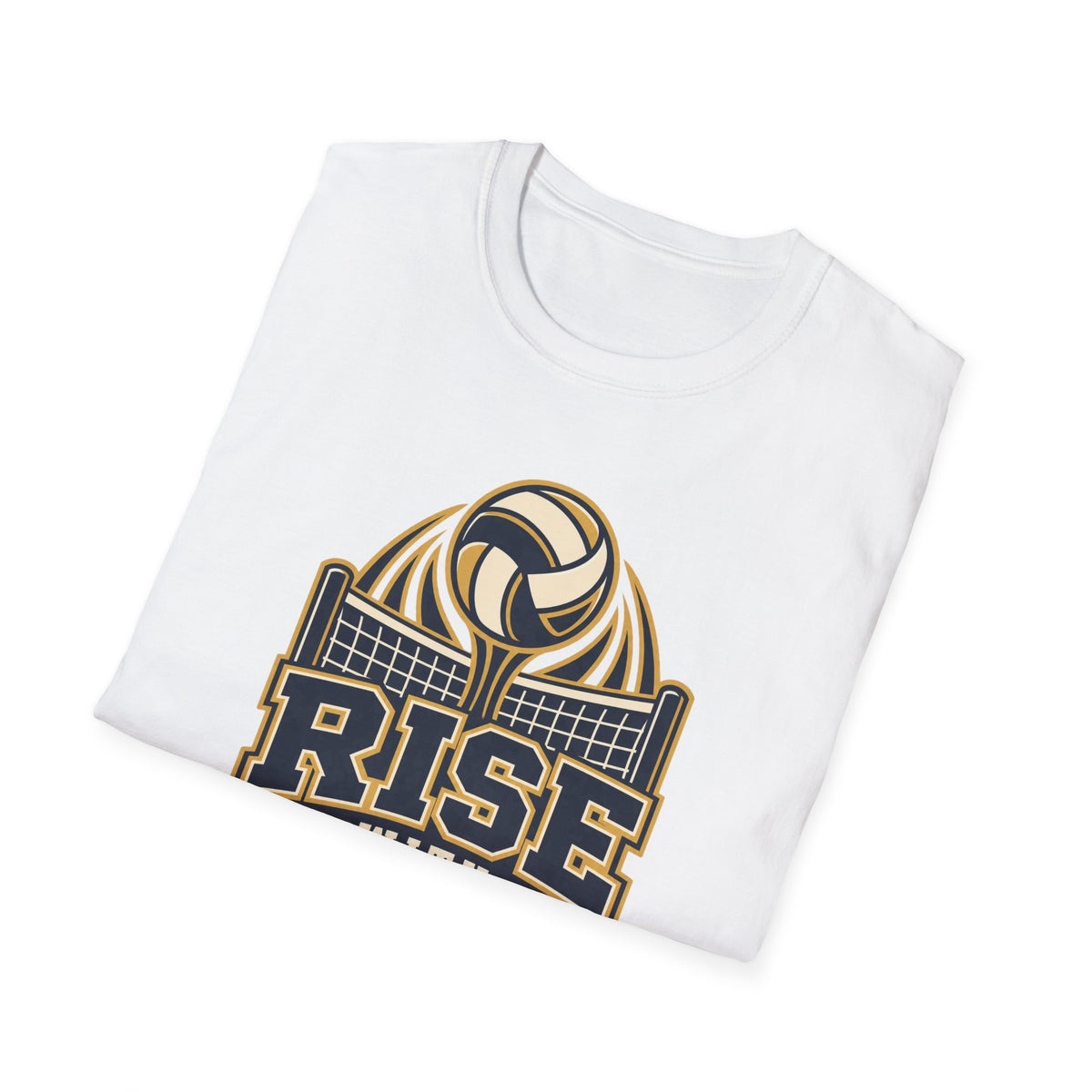 Volleyball "Rise With Grace" T-Shirt — Athletic Team Tee for Players & Fans