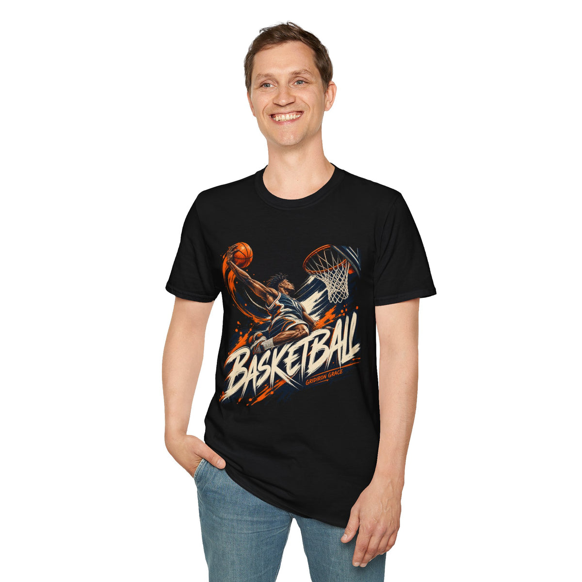 Basketball Dunk Graphic T-Shirt