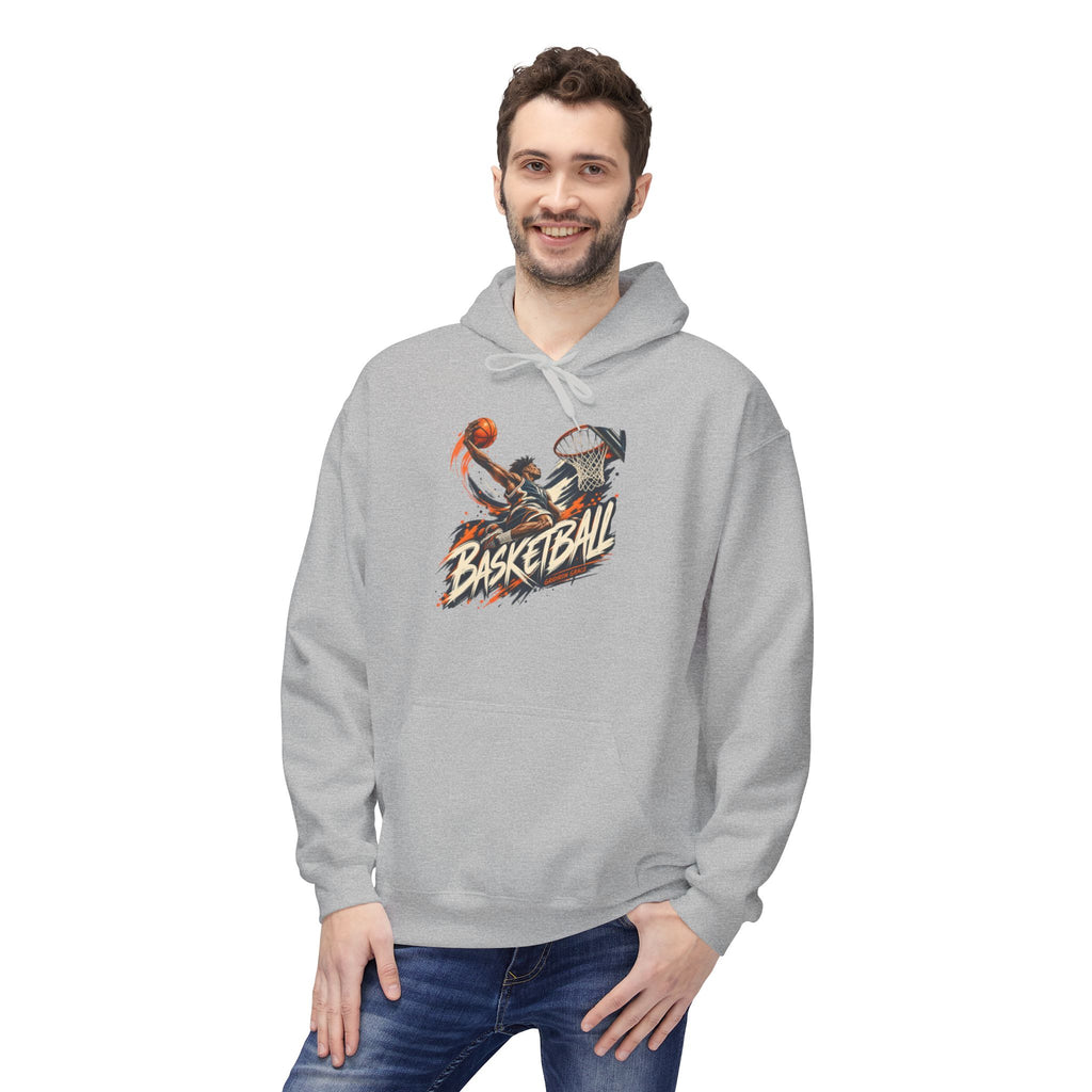 Basketball Graphic Hoodie — Retro Slam Dunk Pullover for Players & Fans