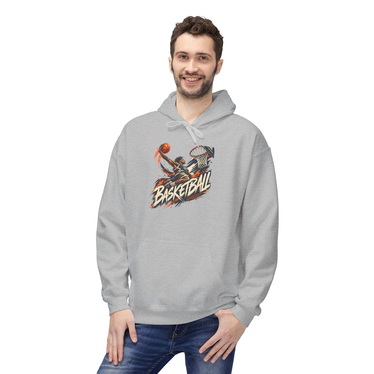 Basketball Graphic Hoodie — Retro Slam Dunk Pullover for Players & Fans