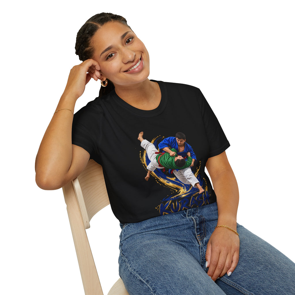 Kurash Wrestling T-Shirt — Traditional Kurash Throw Graphic Tee