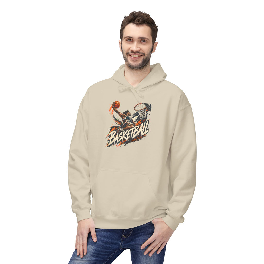 Basketball Graphic Hoodie — Retro Slam Dunk Pullover for Players & Fans