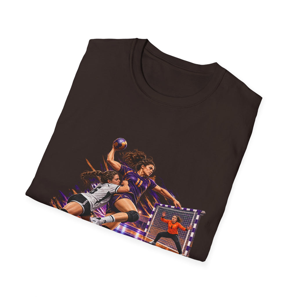 Handball Team Graphic T-Shirt — Retro Sports Players Design