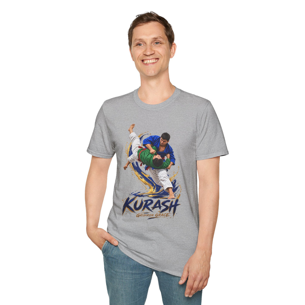 Kurash Wrestling T-Shirt — Traditional Kurash Throw Graphic Tee