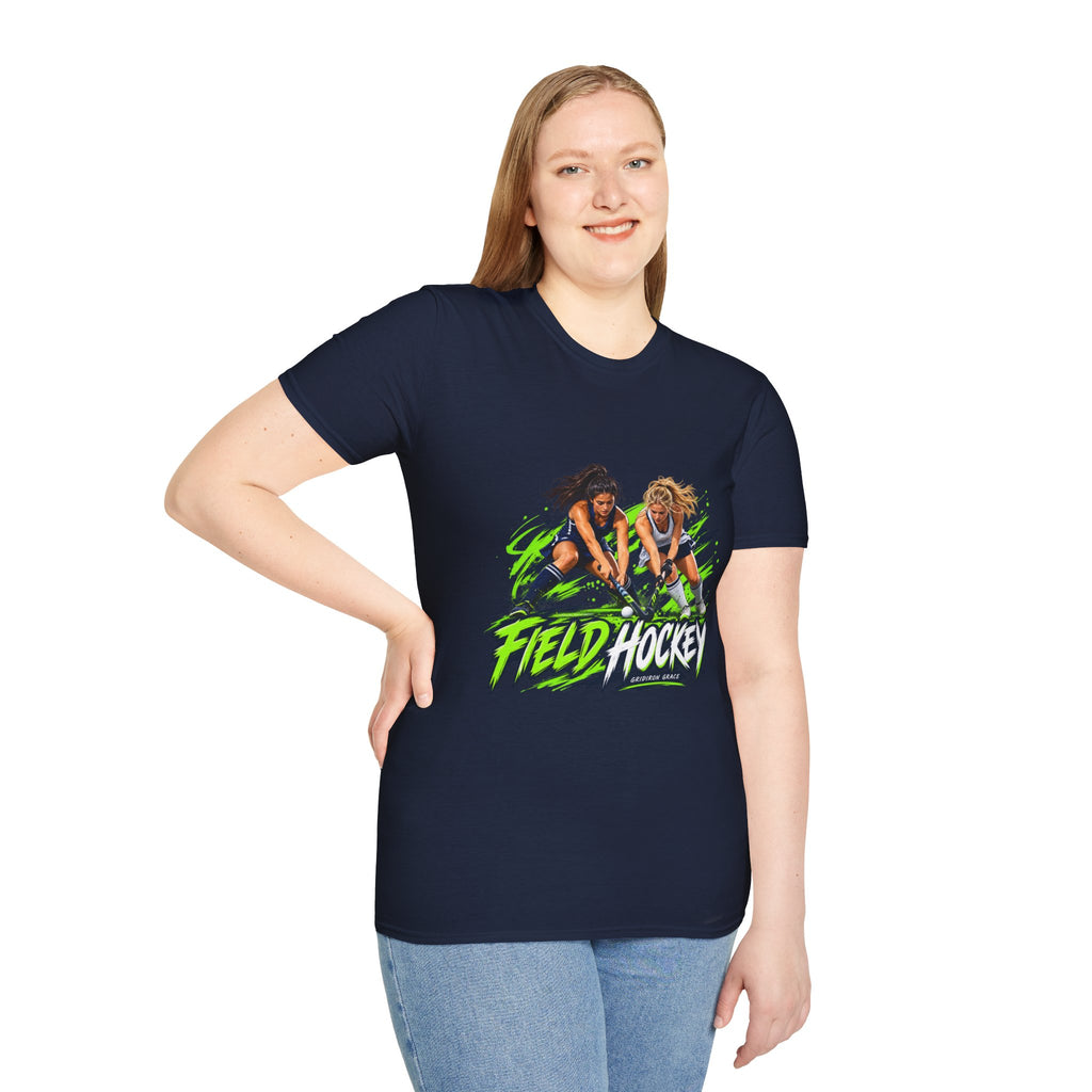 Field Hockey Players Graphic T-Shirt — Neon Action Sports Tee