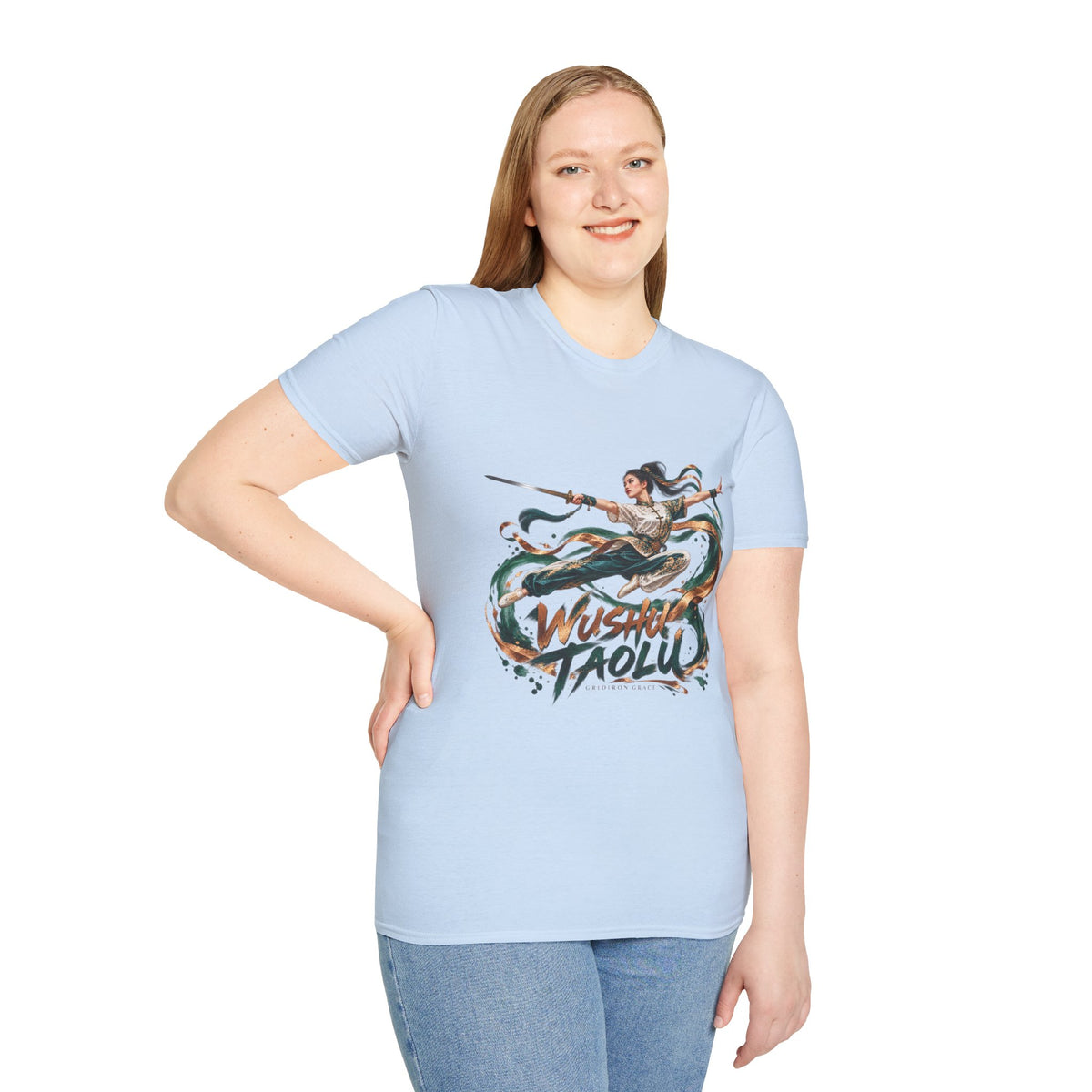 Wushu Taolu Martial Arts T-Shirt — Dynamic Fighter Illustration Tee