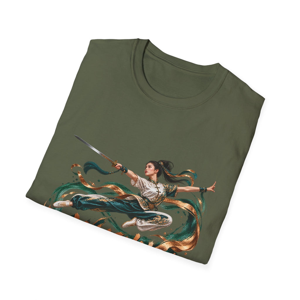 Wushu Taolu Martial Arts T-Shirt — Dynamic Fighter Illustration Tee