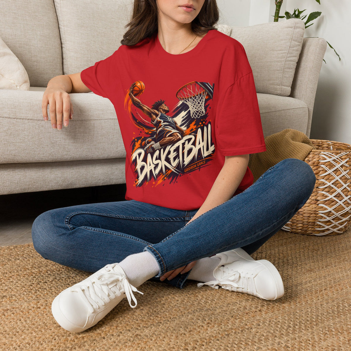 Basketball Dunk Graphic T-Shirt