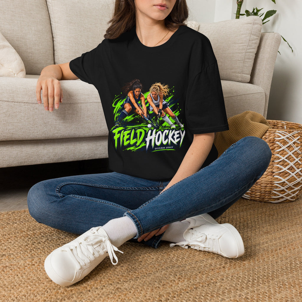 Field Hockey Players Graphic T-Shirt — Neon Action Sports Tee