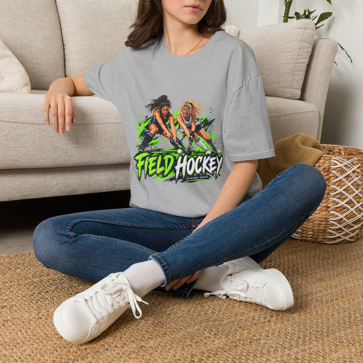 Field Hockey Players Graphic T-Shirt — Neon Action Sports Tee