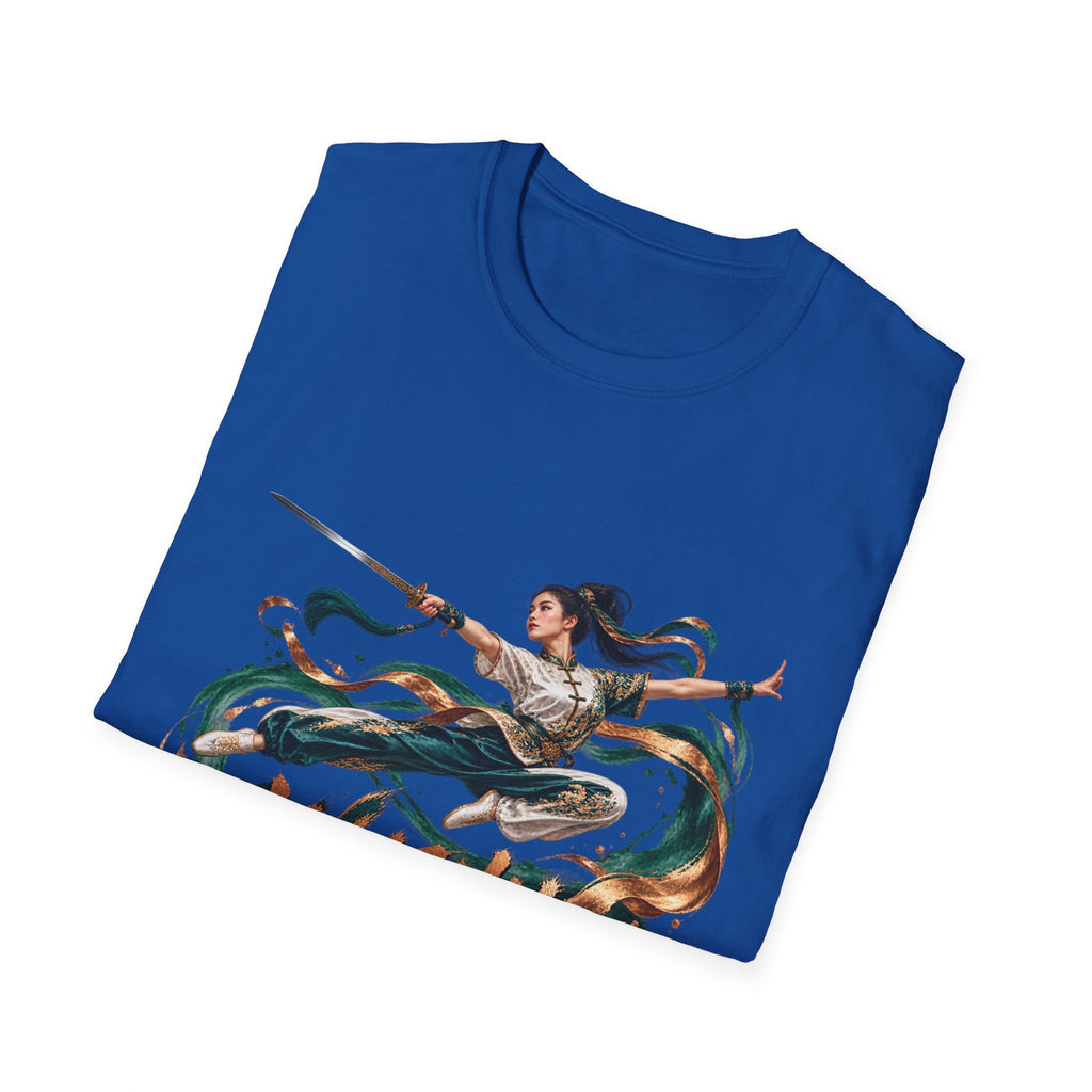 Wushu Taolu Martial Arts T-Shirt — Dynamic Fighter Illustration Tee