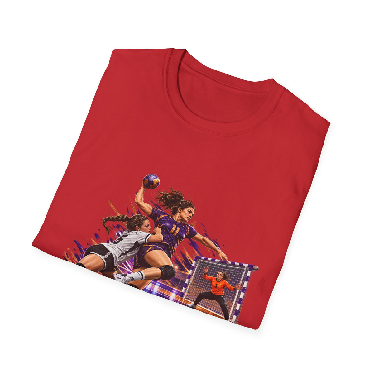 Handball Team Graphic T-Shirt — Retro Sports Players Design