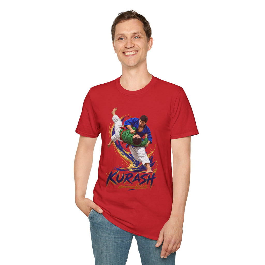 Kurash Wrestling T-Shirt — Traditional Kurash Throw Graphic Tee
