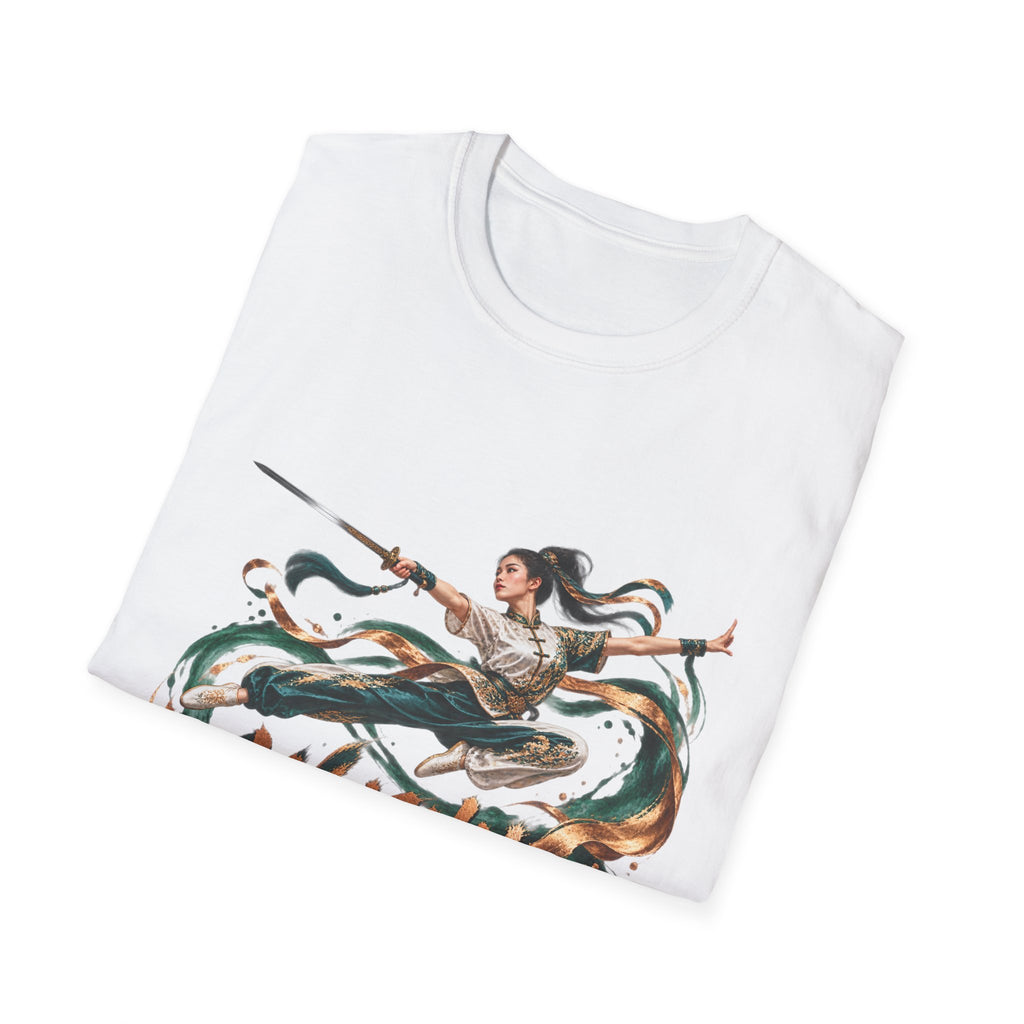Wushu Taolu Martial Arts T-Shirt — Dynamic Fighter Illustration Tee