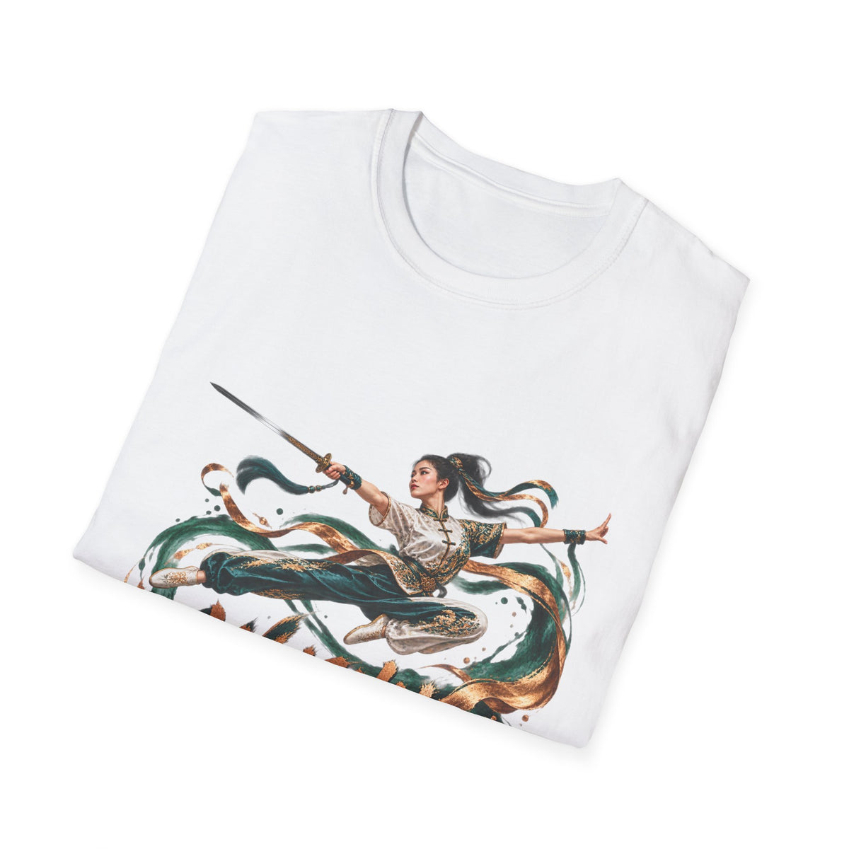 Wushu Taolu Martial Arts T-Shirt — Dynamic Fighter Illustration Tee