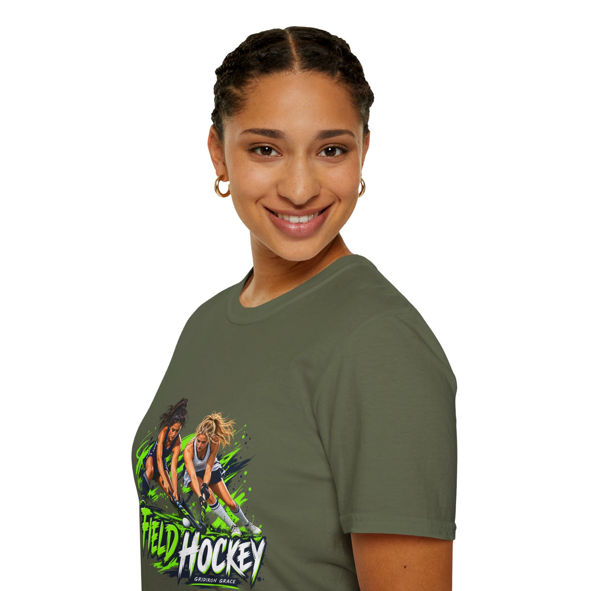 Field Hockey Players Graphic T-Shirt — Neon Action Sports Tee