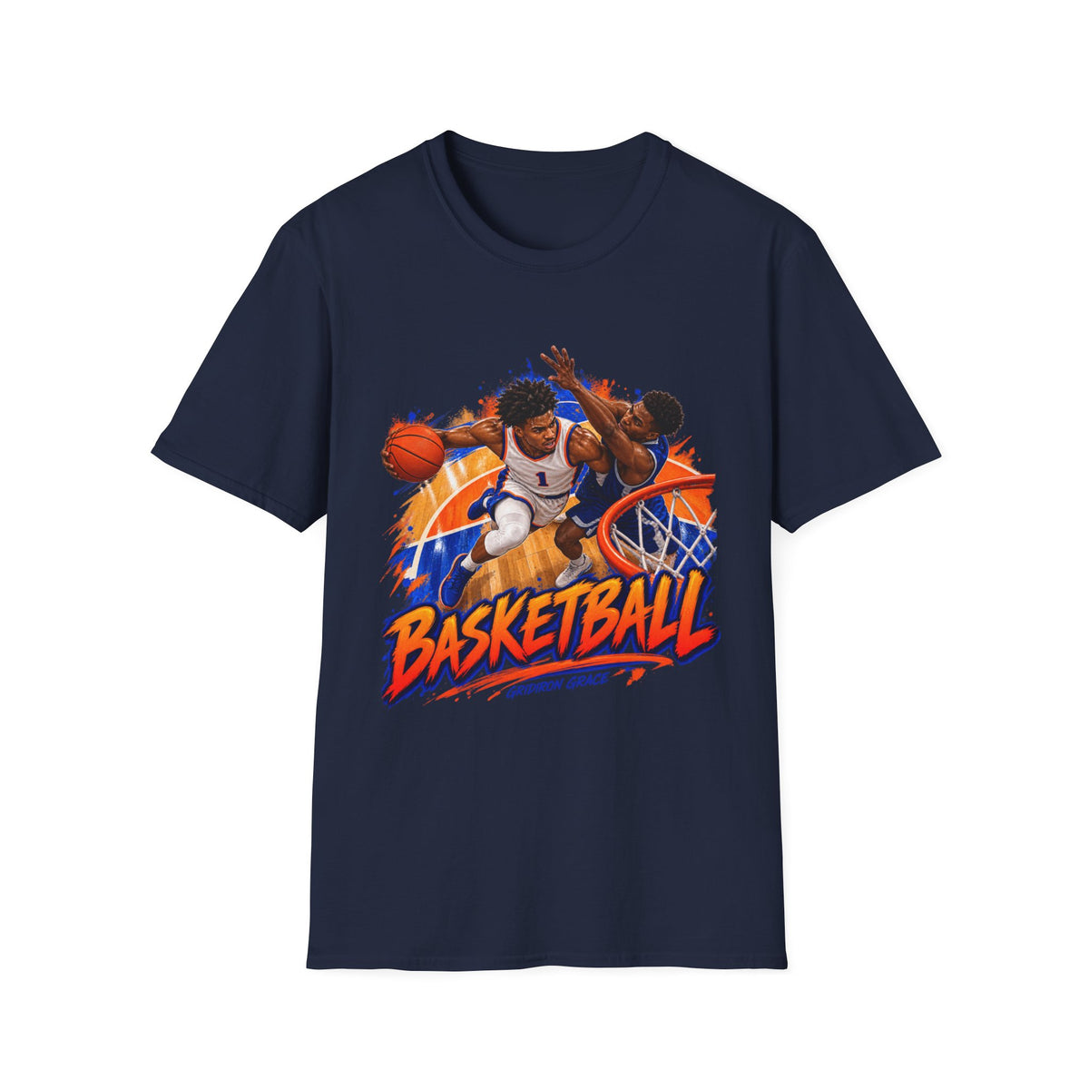 Basketball Action Tee — Vintage Hoop Graphic T-Shirt