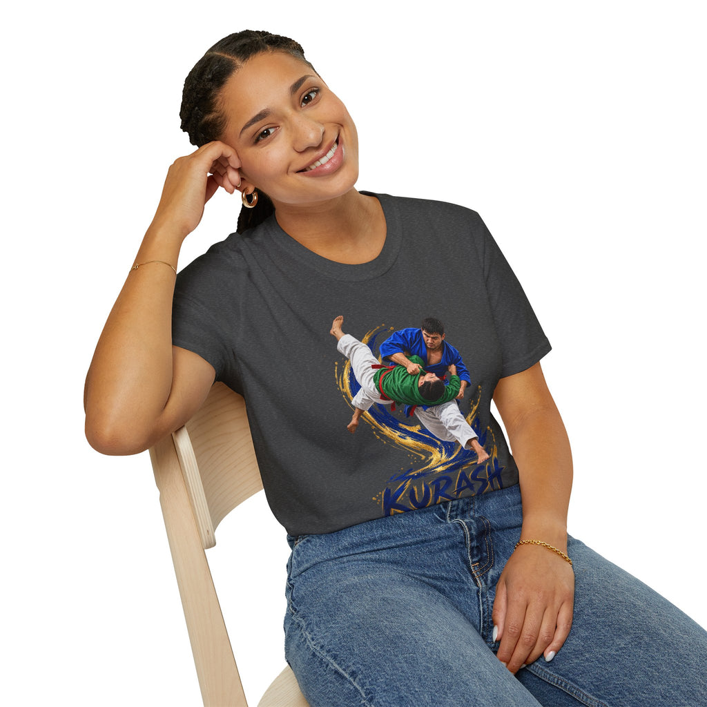 Kurash Wrestling T-Shirt — Traditional Kurash Throw Graphic Tee
