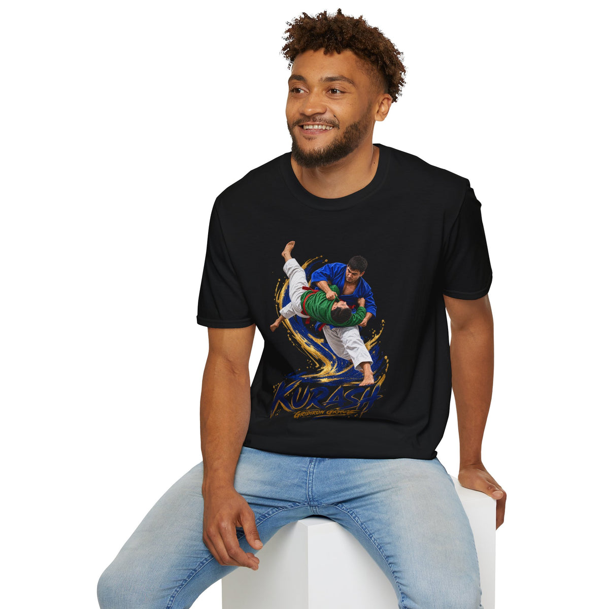 Kurash Wrestling T-Shirt — Traditional Kurash Throw Graphic Tee