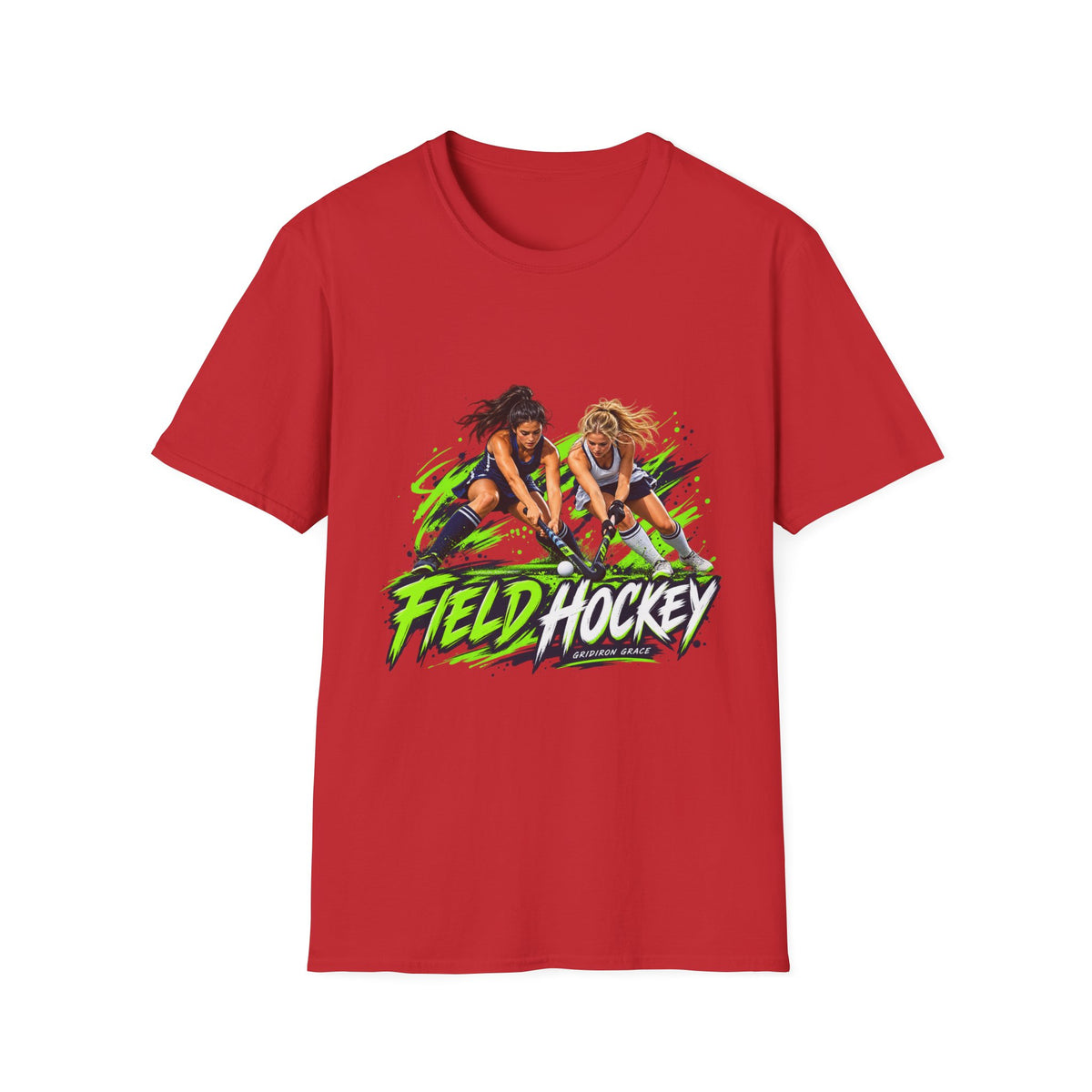 Field Hockey Players Graphic T-Shirt — Neon Action Sports Tee
