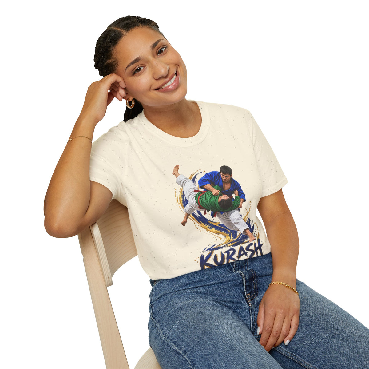 Kurash Wrestling T-Shirt — Traditional Kurash Throw Graphic Tee