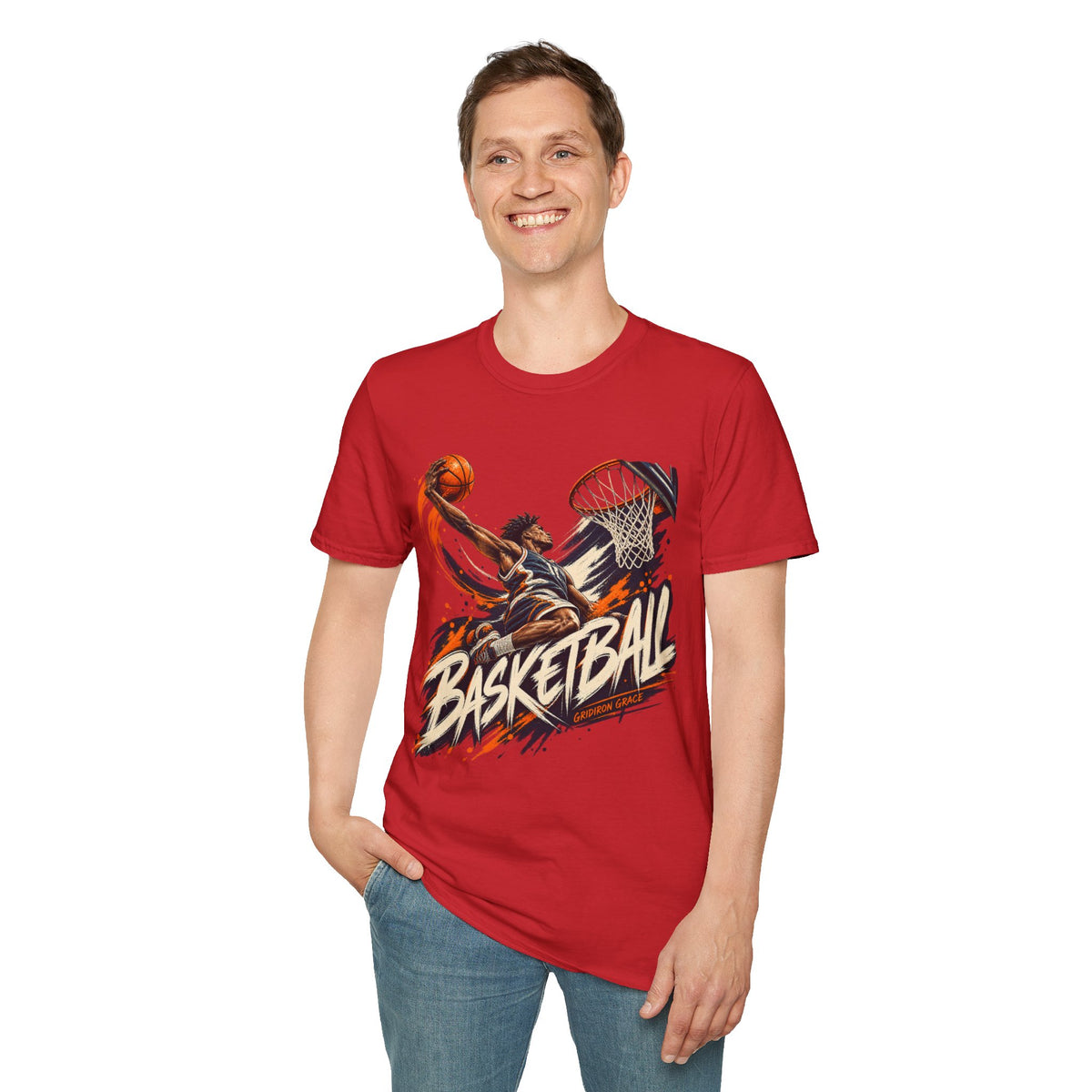Basketball Dunk Graphic T-Shirt