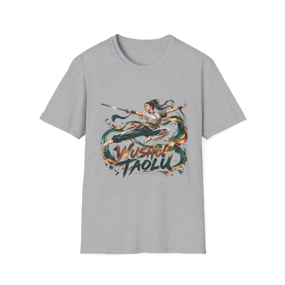 Wushu Taolu Martial Arts T-Shirt — Dynamic Fighter Illustration Tee
