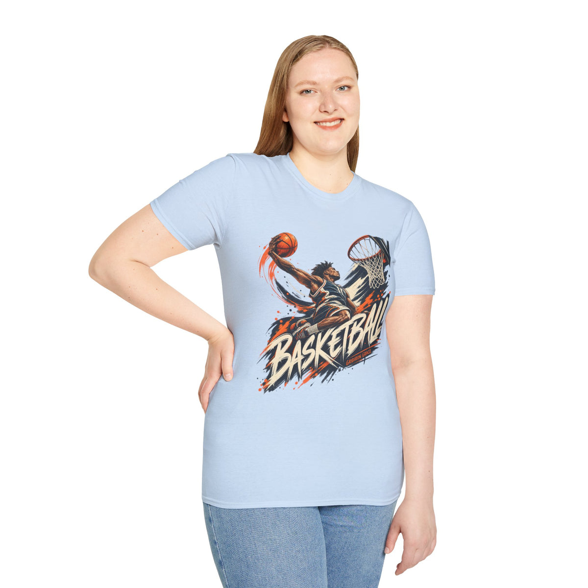 Basketball Dunk Graphic T-Shirt