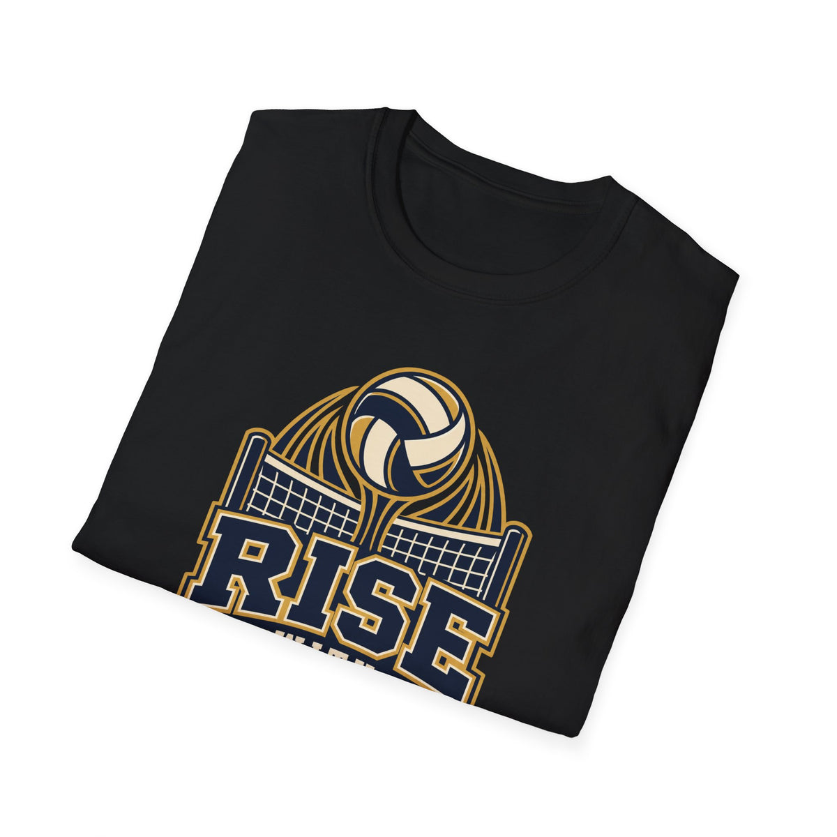 Volleyball "Rise With Grace" T-Shirt — Athletic Team Tee for Players & Fans