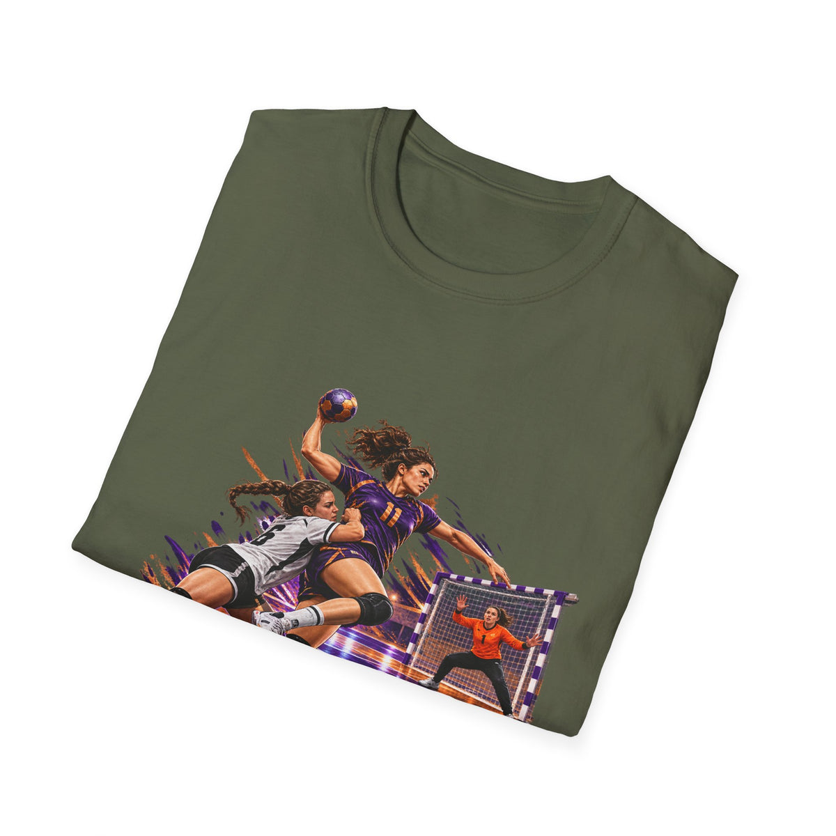 Handball Team Graphic T-Shirt — Retro Sports Players Design