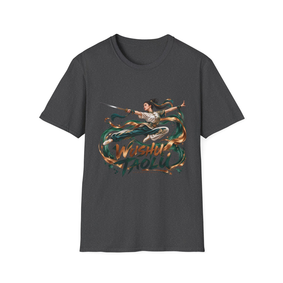 Wushu Taolu Martial Arts T-Shirt — Dynamic Fighter Illustration Tee