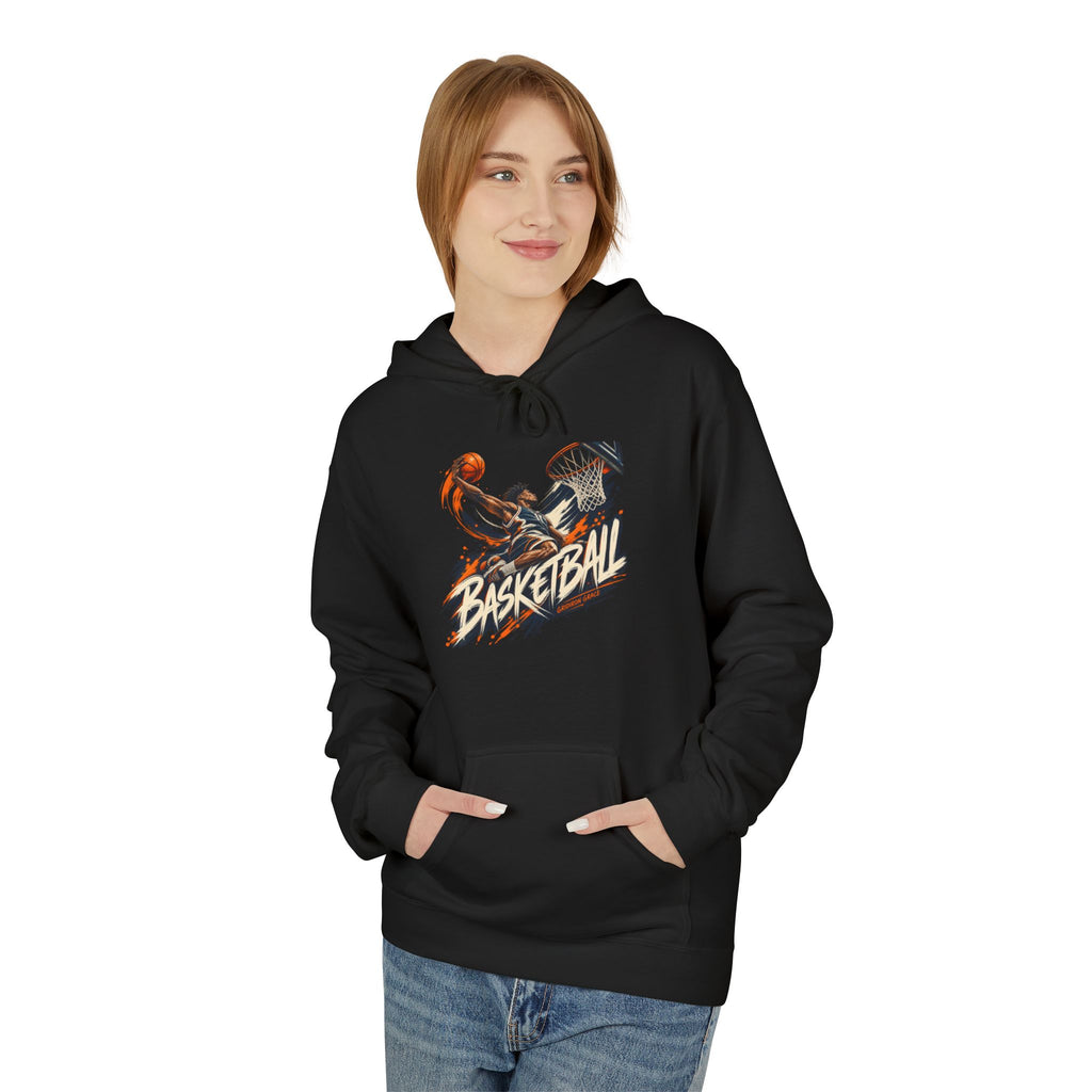 Basketball Graphic Hoodie — Retro Slam Dunk Pullover for Players & Fans
