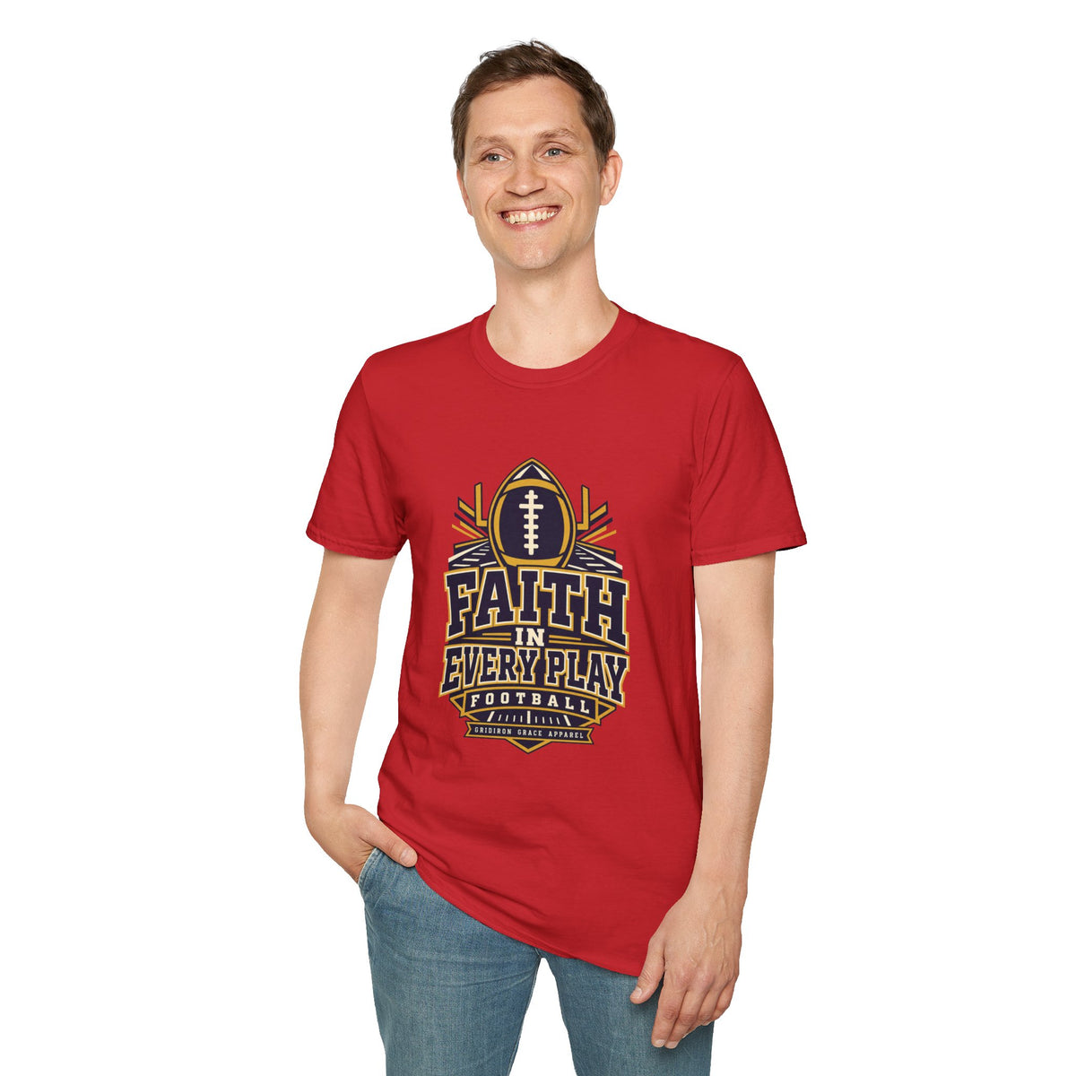 Faith in Every Play Football T-Shirt