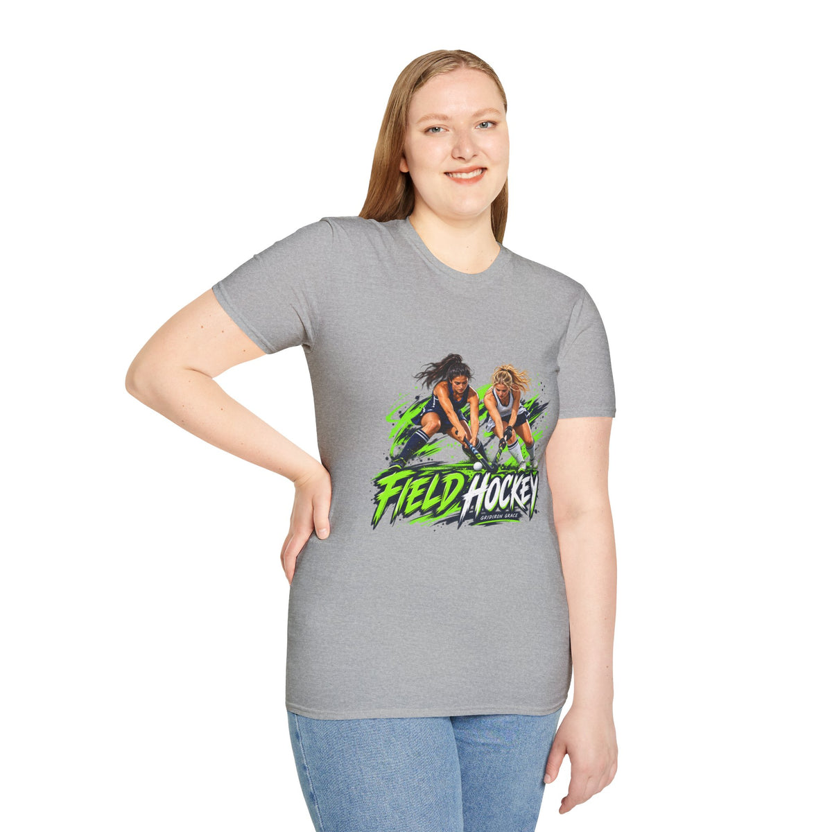 Field Hockey Players Graphic T-Shirt — Neon Action Sports Tee