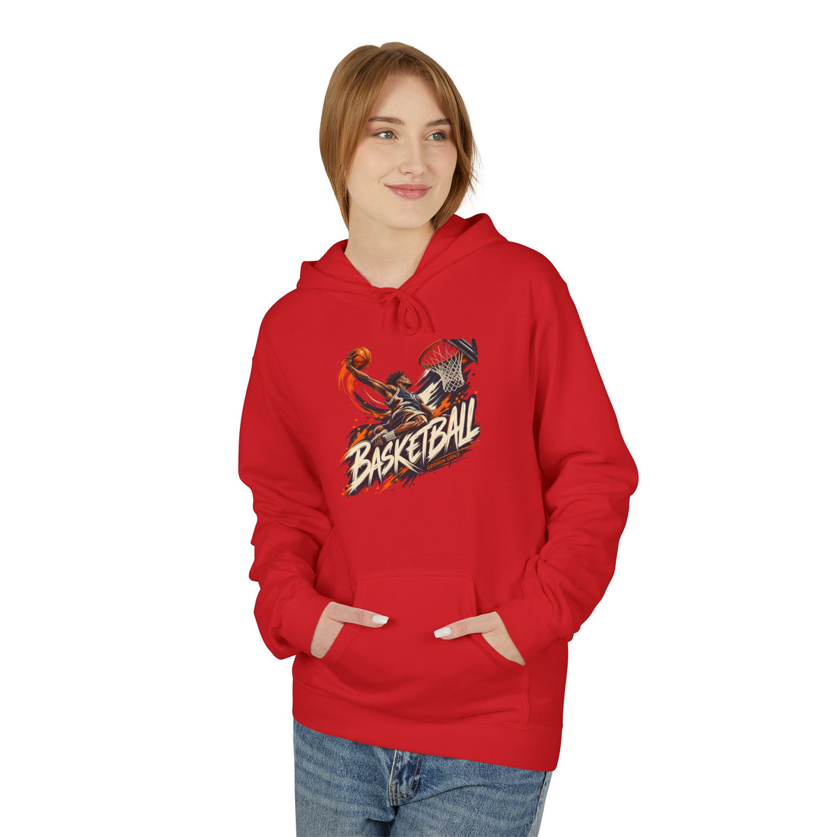 Basketball Graphic Hoodie — Retro Slam Dunk Pullover for Players & Fans