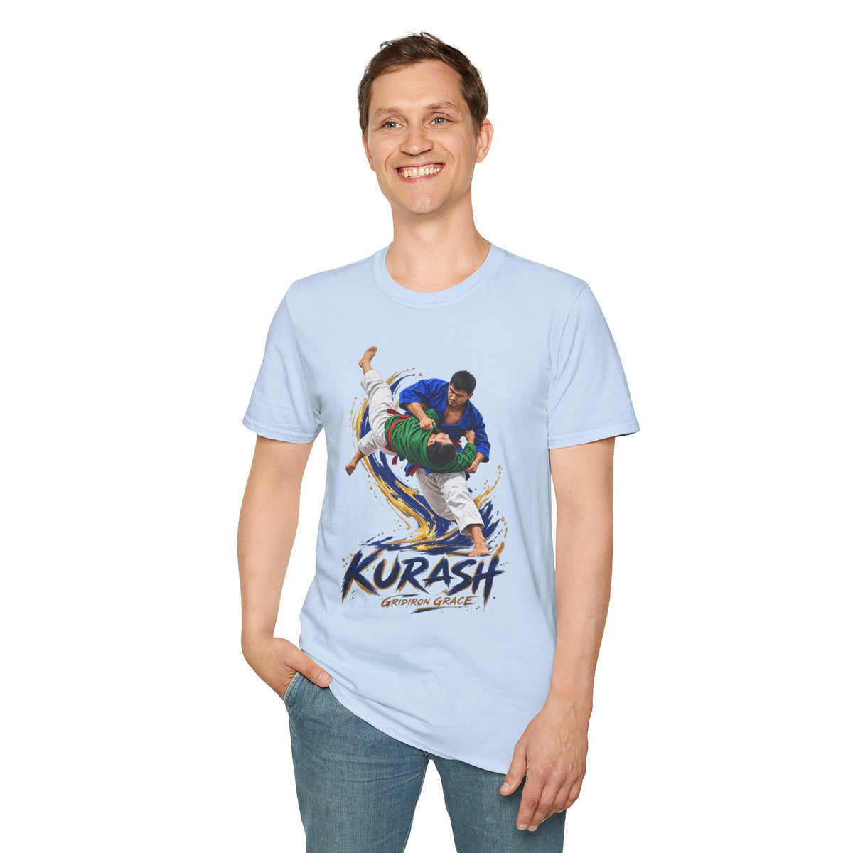 Kurash Wrestling T-Shirt — Traditional Kurash Throw Graphic Tee