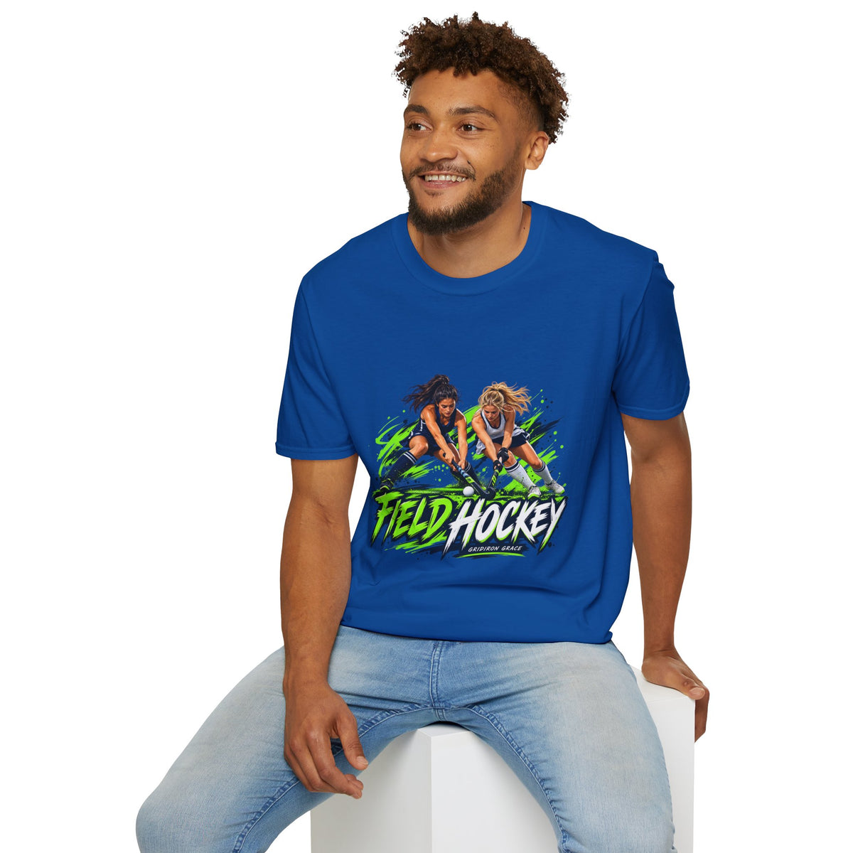 Field Hockey Players Graphic T-Shirt — Neon Action Sports Tee