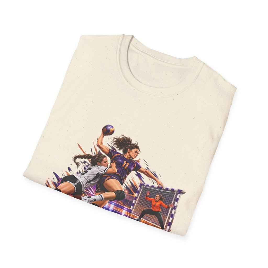 Handball Team Graphic T-Shirt — Retro Sports Players Design