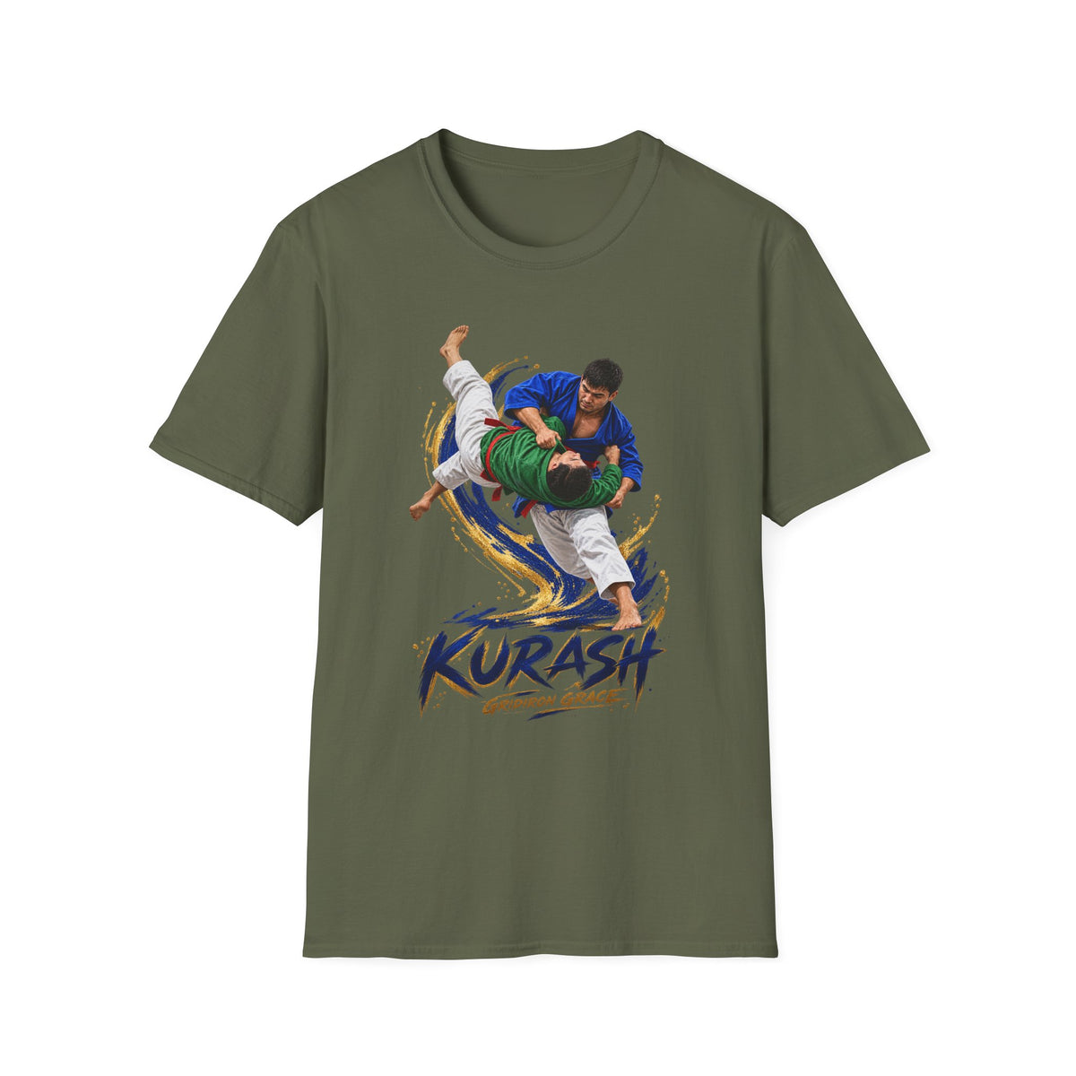 Kurash Wrestling T-Shirt — Traditional Kurash Throw Graphic Tee
