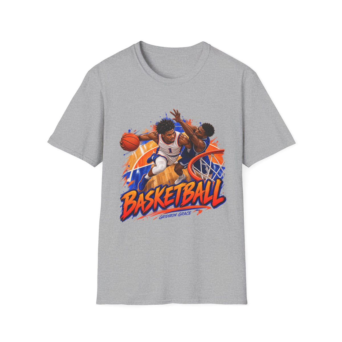 Basketball Action Tee — Vintage Hoop Graphic T-Shirt